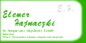 elemer hajnaczki business card